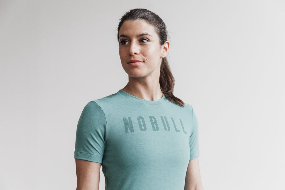 T-Shirts NOBULL Femme Bleu - NOBULL,France (7981-GHDPJ)